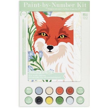 Elle Cree Fox with Chicory Paint-by-Number Kit 0