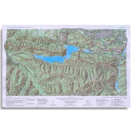 Custom Correct Lake Crescent, Happy Lake Ridge, Washingon Topo-Map 0