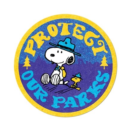 Apply Stickers Protect Our Parks Snoopy Sticker 0