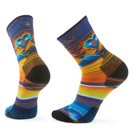 Smartwool Hike Targeted Cushion Open Hearts Print Crew Socks 0