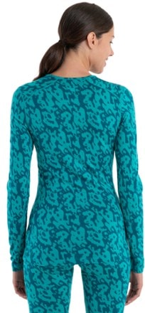 Icebreaker Merino 200 Oasis Long-Sleeve Crewe Macro Forms Base Layer Top - Women's 2