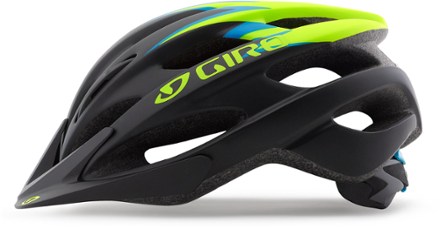 Giro Raze MIPS Bike Helmet - Kids' Side View (Matte Black/Lime/Blue)