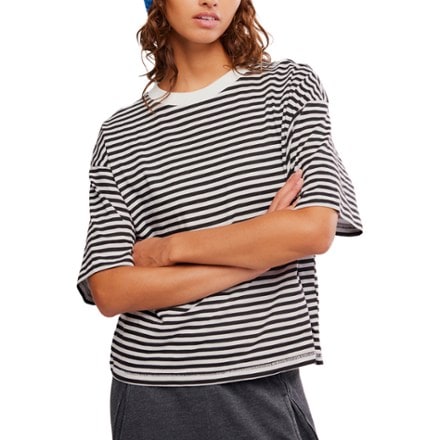On Body Image of color Court Stripe Black White