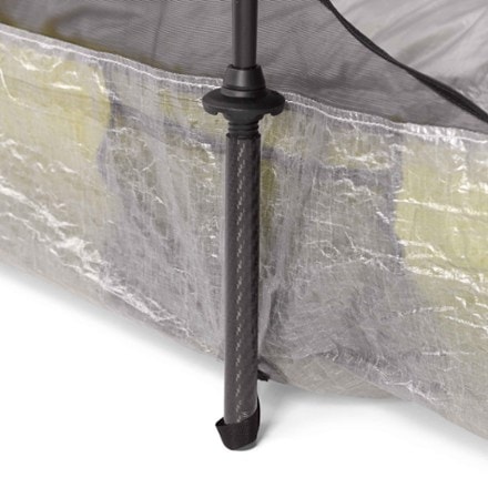 Hyperlite Mountain Gear Mid 1 Tent Pole jack (included) for use with shorter trekking pole (not included)