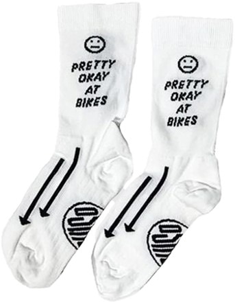 Ostroy Pretty Okay At Bikes Crew Socks 0