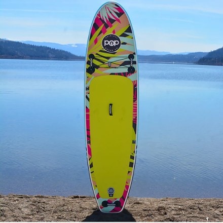 POP Board Co. Royal Hawaiian Palm Inflatable Stand Up Paddle Board with Paddle - 10'6" 2