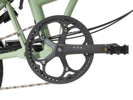 Brompton C Line Explore Folding Bike with Rack - Mid Crankset (Matcha Green)