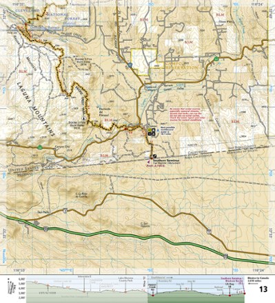 National Geographic Pacific Crest Trail Topographic Map Guide: San Jacinto and Laguna Mountains 2