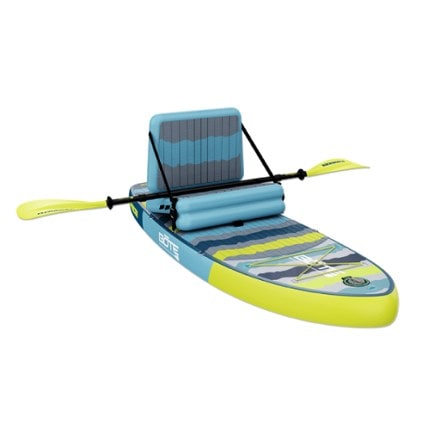 BOTE FlowRider Aero Inflatable Hybrid Paddle Board with Paddle - 8' Kayak configuration (NATIVE RIPS)