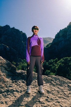 SENIQ Joytrek Grid Fleece Zip-Neck Pullover - Women's 8