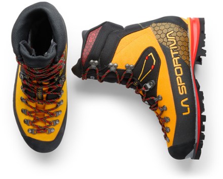 La Sportiva Nepal Cube GTX Mountaineering Boots - Men's Overhead view (Yellow)