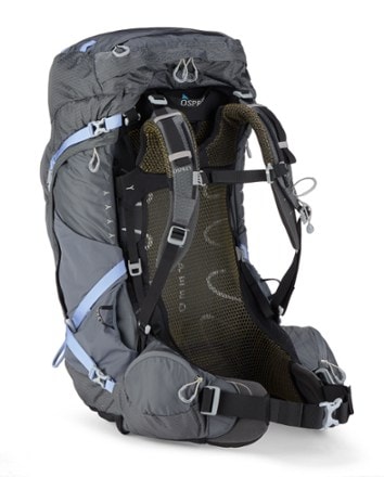 Osprey Aura AG 65 Pack - Women's Back view (Tungsten Grey)