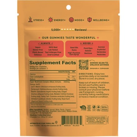 Plant People WonderDay Mushroom Gummies - 5 Servings 1