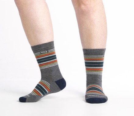 Wide Open Multi Stripe Cushioned Micro Crew Socks - Men's 4