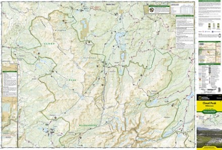 National Geographic Cloud Peak Wilderness Map 2