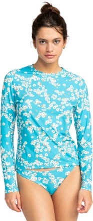 Roxy Sea Skippin Printed Long-Sleeve Rashguard - Women's 0