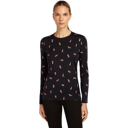 Icebreaker Merino 200 Oasis Long-Sleeve Crewe Snow Day Base Layer Top - Women's 1