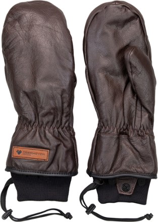 Obermeyer Leather Mittens - Mens