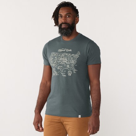 The Landmark Project National Parks Maps T-Shirt 1