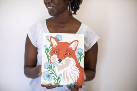 Elle Cree Fox with Chicory Paint-by-Number Kit 2