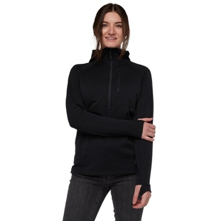 Black Diamond Coefficient LT Fleece Quarter-Zip Hoodie - Women's 5