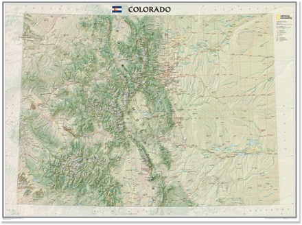 National Geographic Maps Colorado National Geographic Colorado Wall Map   Tubed | REI Co op