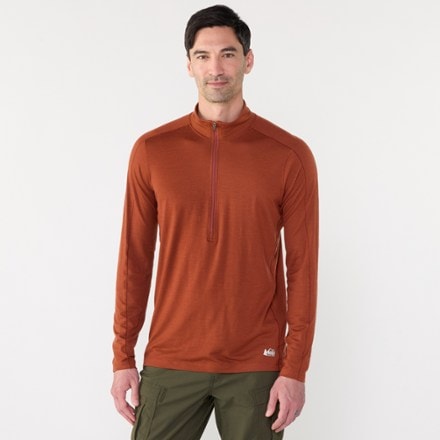 REI Co-op Merino 185 Long-Sleeve Half-Zip Base Layer Top - Men's 1