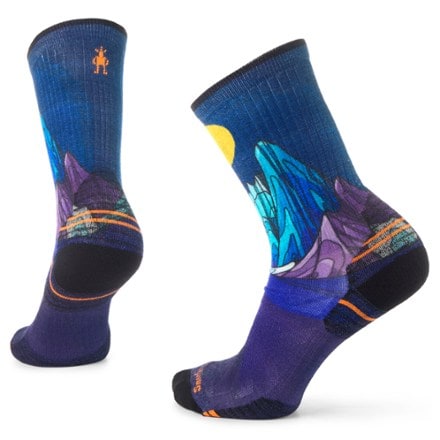 Smartwool Hike Targeted Cushion Mountain Myth Print Crew Socks - Men's 0