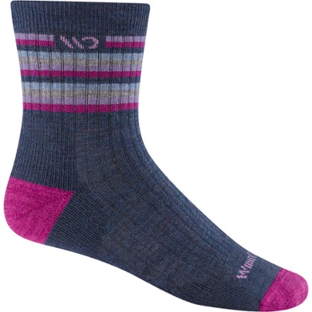 Wide Open Multi Stripe Cushioned Micro Crew Socks - Women's 0