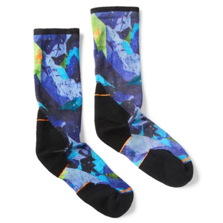 Smartwool Trail Run Targeted Cushion Summit Sector Print Crew Socks - Men's 1