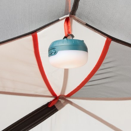 REI Co-op Half Dome 2 All-Season Tent with Footprint Light (sold separately) hung on gear loop