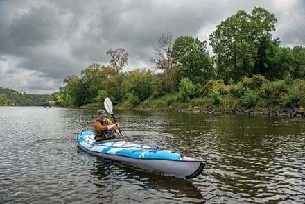 Advanced Elements AdvancedFrame Convertible Elite Sit-In Tandem Inflatable Touring Kayak with Pump - 15' 5