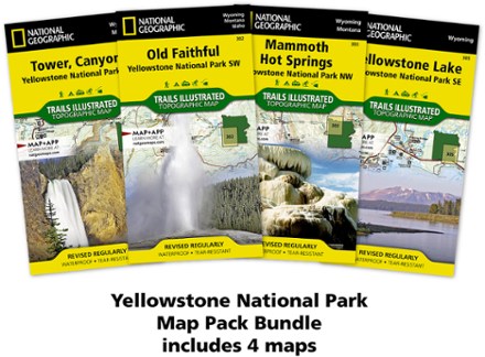 National Geographic Yellowstone National Park Topographic Map Pack 1