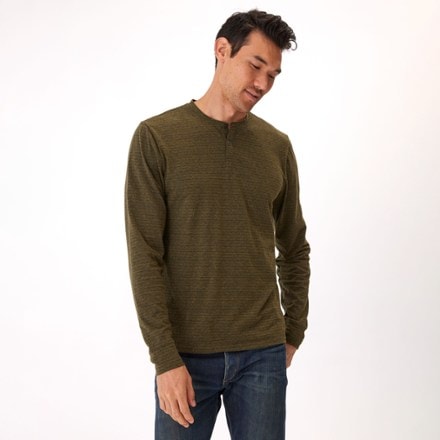 Threads 4 Thought Durable Stripe Long-Sleeve Henley Shirt - Men's 0