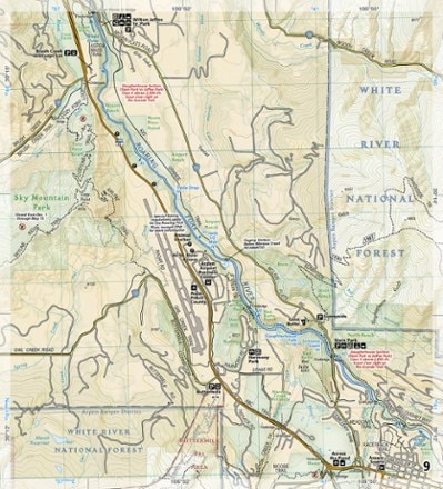 National Geographic Roaring Fork and Fryingpan Rivers Fishing and River Recreation Map Guide 1