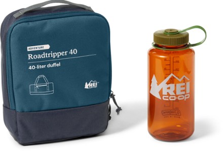 REI Co-op Roadtripper 60 Duffel Duffel in storage pouch (water bottle not included)