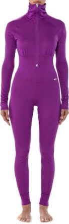 one piece long underwear women's