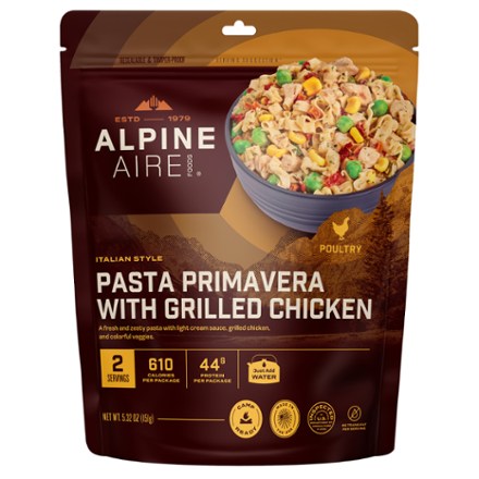 AlpineAire Foods Pasta Primavera with Grilled Chicken - 2 Servings 0