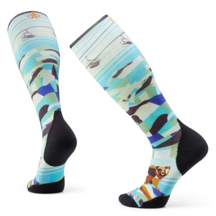 Smartwool Ski Targeted Cushion Bear Country Print Over the Calf Socks 0