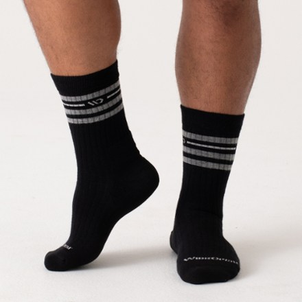 Wide Open Vintage Stripe Cushioned Crew Socks - Men's 6