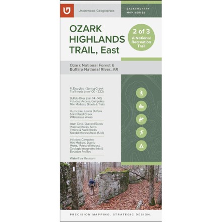 Underwood Geographics Ozark Highlands Trail Map, East 0