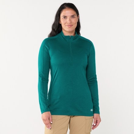 REI Co-op Merino 185 Long-Sleeve Half-Zip Base Layer Top - Women's 1