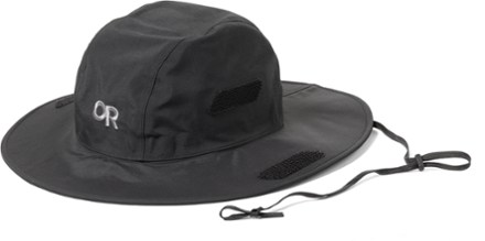 DLX Mens Ando Waterproof Outdoor Walking Hiking Adjustable Rain Hat - Black