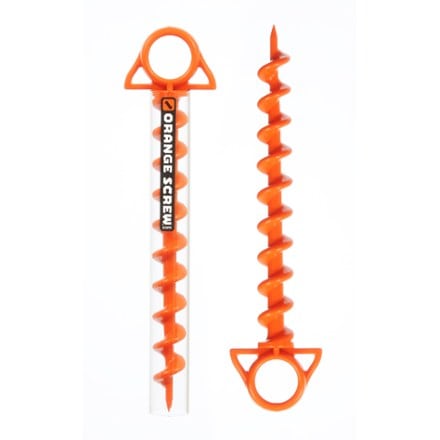 Nite Ize Orange Screw Ultimate Ground Anchors - Large - Package of 2 0