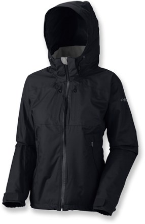 ladies black rain jacket