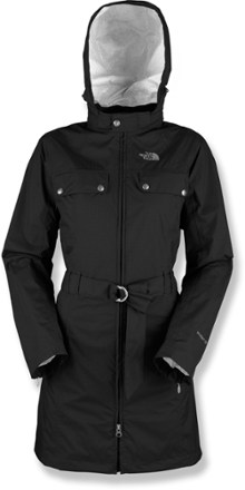 womens white north face rain jacket