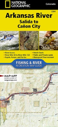 National Geographic Arkansas River: Salida to Canon City Fishing and River Recreation Map Guide 0