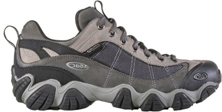 Oboz Firebrand II Waterproof Hiking Shoes - Men's Side view (Gray)