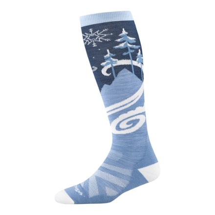 Darn Tough Swirlwind Over-the-Calf Lightweight Ski and Snowboard Socks - Women's 1