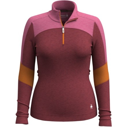 Smartwool Classic Thermal Merino Colorblock Quarter-Zip Base Layer Top - Women's 0